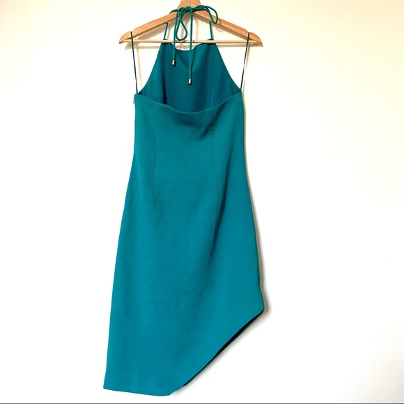 C/MEO Collective Star Lesson Green Halter Dress Small Asymmetric Hem - Picture 9 of 11